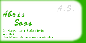 abris soos business card
