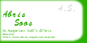 abris soos business card